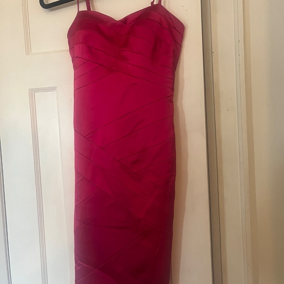 Le Châteaux Pink Satin Dress - Picture 2 of 6